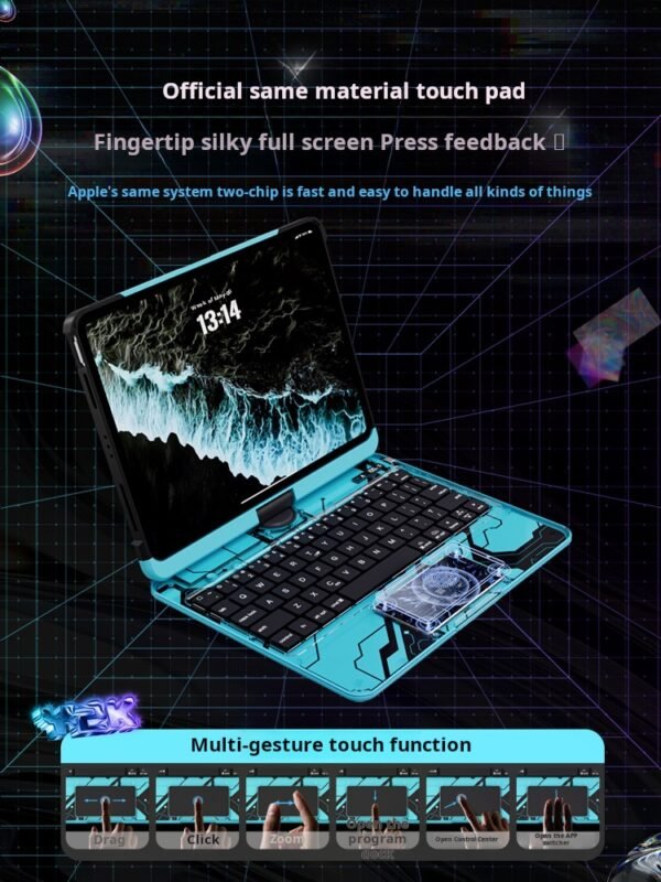 ifacemall 2025 iPad Magic Keyboard Y2K Compatible with Apple iPad Pro 11-inch All-in-One Air 7 Silent Mini 6 Dedicated 5 Protective Case 10th Generation Smart Bluetooth Mouse Set - Image 3