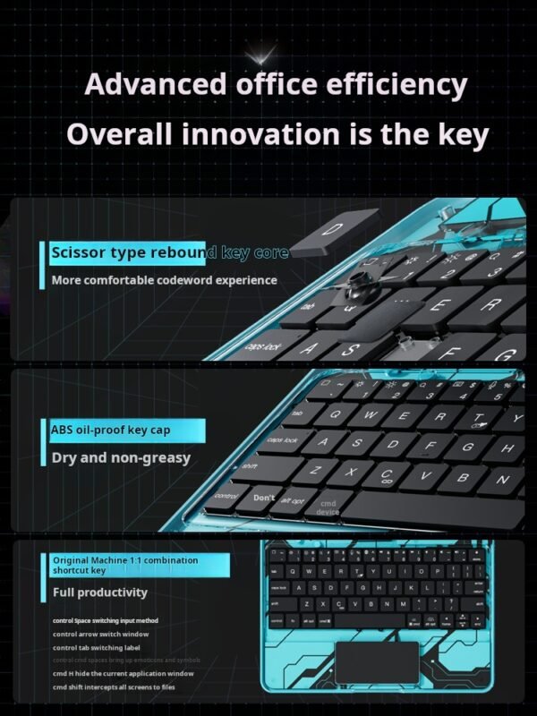 ifacemall 2025 iPad Magic Keyboard Y2K Compatible with Apple iPad Pro 11-inch All-in-One Air 7 Silent Mini 6 Dedicated 5 Protective Case 10th Generation Smart Bluetooth Mouse Set - Image 4